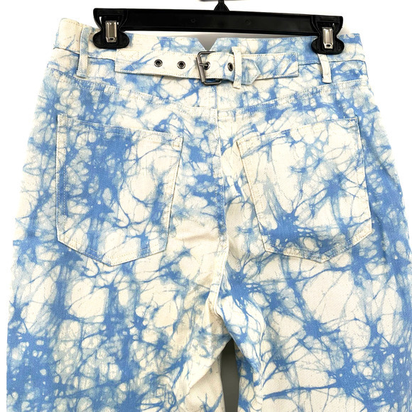 NWT Rachel Comey‎ for Target size 6 blue tie dye marble print jeans 100% cotton - Picture 4 of 8